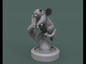 angel cat on a tree 3d print model Modèles 3D en vedette