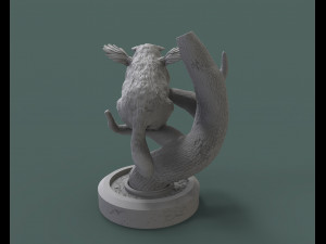 angel cat on a tree 3d print model Modèles 3D en vedette