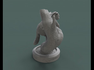 angel cat on a tree 3d print model Modèles 3D en vedette