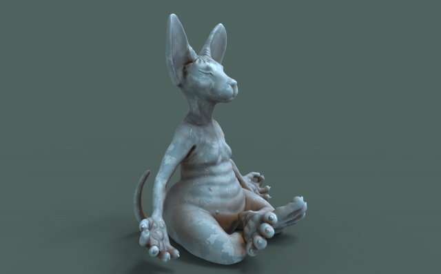 cute and chubby yoga cat 3d print model 3D printmodel .c4d .max .obj .3ds .fbx .stl .blend