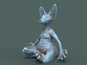 cute and chubby yoga cat 3d print model 3D printmodel