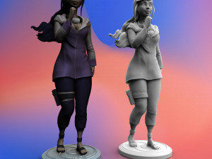 hyuga hinata from anime naruto 3d print model 3D Принт Модель