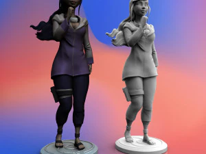hyuga hinata from anime naruto 3d print model 3D Print Model