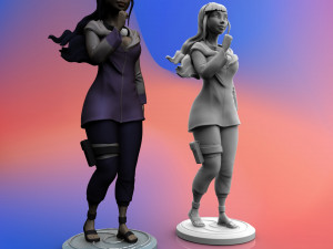 hyuga hinata from anime naruto 3d print model 3D Принт Модель