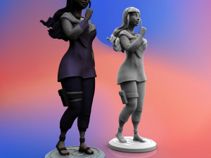 hyuga hinata from anime naruto 3d print model 3D Принт Модель