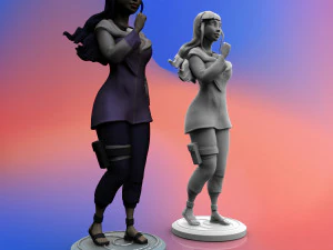 hyuga hinata from anime naruto 3d print model 3D Print Model