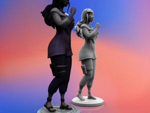 hyuga hinata from anime naruto 3d print model 3D Принт Модель