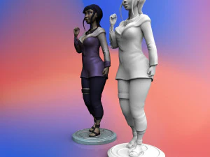 hyuga hinata from anime naruto 3d print model 3D Print Model