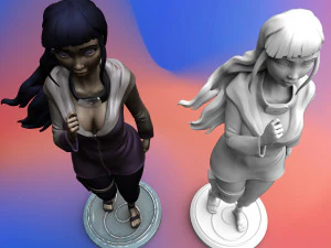 hyuga hinata from anime naruto 3d print model 3D Print Model