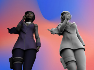 hyuga hinata from anime naruto 3d print model 3D Принт Модель