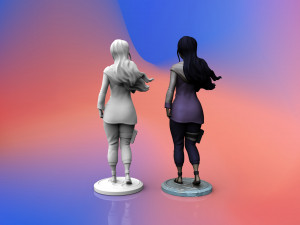 hyuga hinata from anime naruto 3d print model 3D Принт Модель