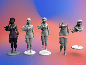 hyuga hinata from anime naruto 3d print model 3D Принт Модель