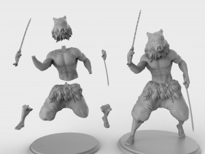 hashibira inosuke from demon slayer 3d print model Modelo de Impressão 3D