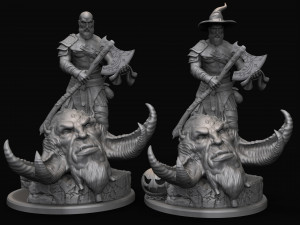 AD 3D DECO - Impression de la figurine Kratos porte