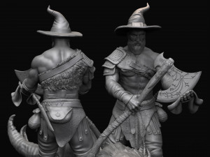 Kratos with the head of daudi 3d print model 3D 打印模型
