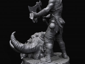 Kratos with the head of daudi 3d print model 3D 打印模型