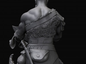 Kratos with the head of daudi 3d print model 3D 打印模型