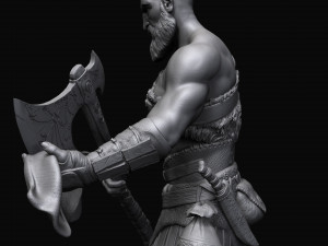 Kratos with the head of daudi 3d print model 3D 打印模型