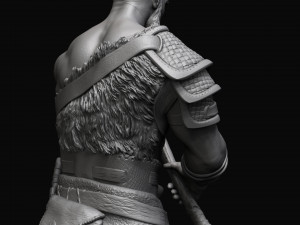 Kratos with the head of daudi 3d print model 3D 打印模型