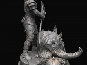 Kratos with the head of daudi 3d print model 3D 打印模型