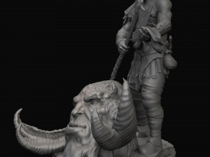 Kratos with the head of daudi 3d print model 3D 打印模型