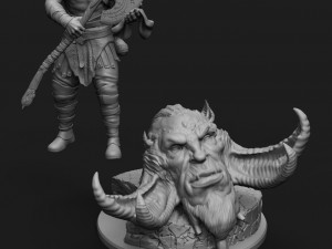 Kratos with the head of daudi 3d print model 3D 打印模型