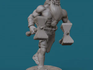 orc with two hammers 3d print model 3D Print Model