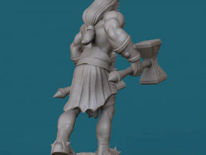 orc with two hammers 3d print model 3D Print Model