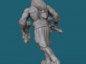 orc with two hammers 3d print model Model Cetak 3D