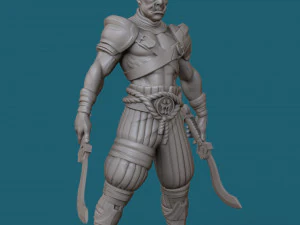 orc with two swords 3d print model 3D Print Model