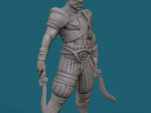 orc with two swords 3d print model 3D Print Model