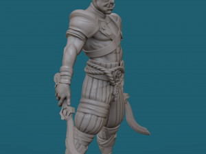 orc with two swords 3d print model 3D Принт Модель