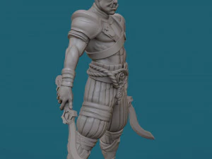 orc with two swords 3d print model 3D Print Model
