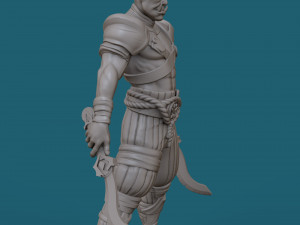orc with two swords 3d print model 3D Принт Модель