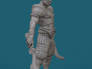 orc with two swords 3d print model 3D Print Model