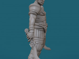 orc with two swords 3d print model 3D Принт Модель