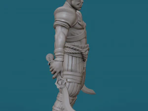 orc with two swords 3d print model 3D Print Model