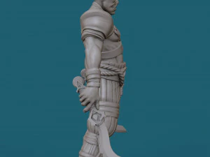 orc with two swords 3d print model 3D Print Model