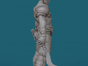 orc with two swords 3d print model 3D Print Model