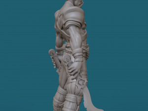orc with two swords 3d print model 3D Принт Модель