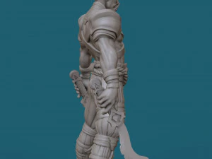 orc with two swords 3d print model 3D Print Model