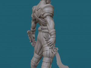 orc with two swords 3d print model 3D Принт Модель