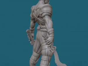 orc with two swords 3d print model 3D Print Model