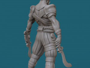 orc with two swords 3d print model 3D Принт Модель