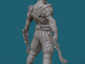 orc with two swords 3d print model 3D Print Model