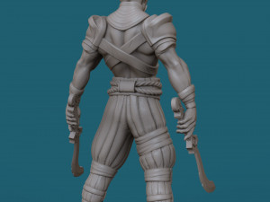 orc with two swords 3d print model 3D Принт Модель