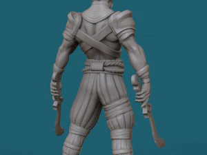 orc with two swords 3d print model 3D Print Model
