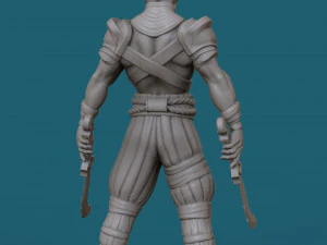 orc with two swords 3d print model 3D Print Model
