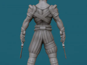 orc with two swords 3d print model 3D Print Model