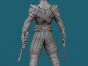 orc with two swords 3d print model 3D Принт Модель